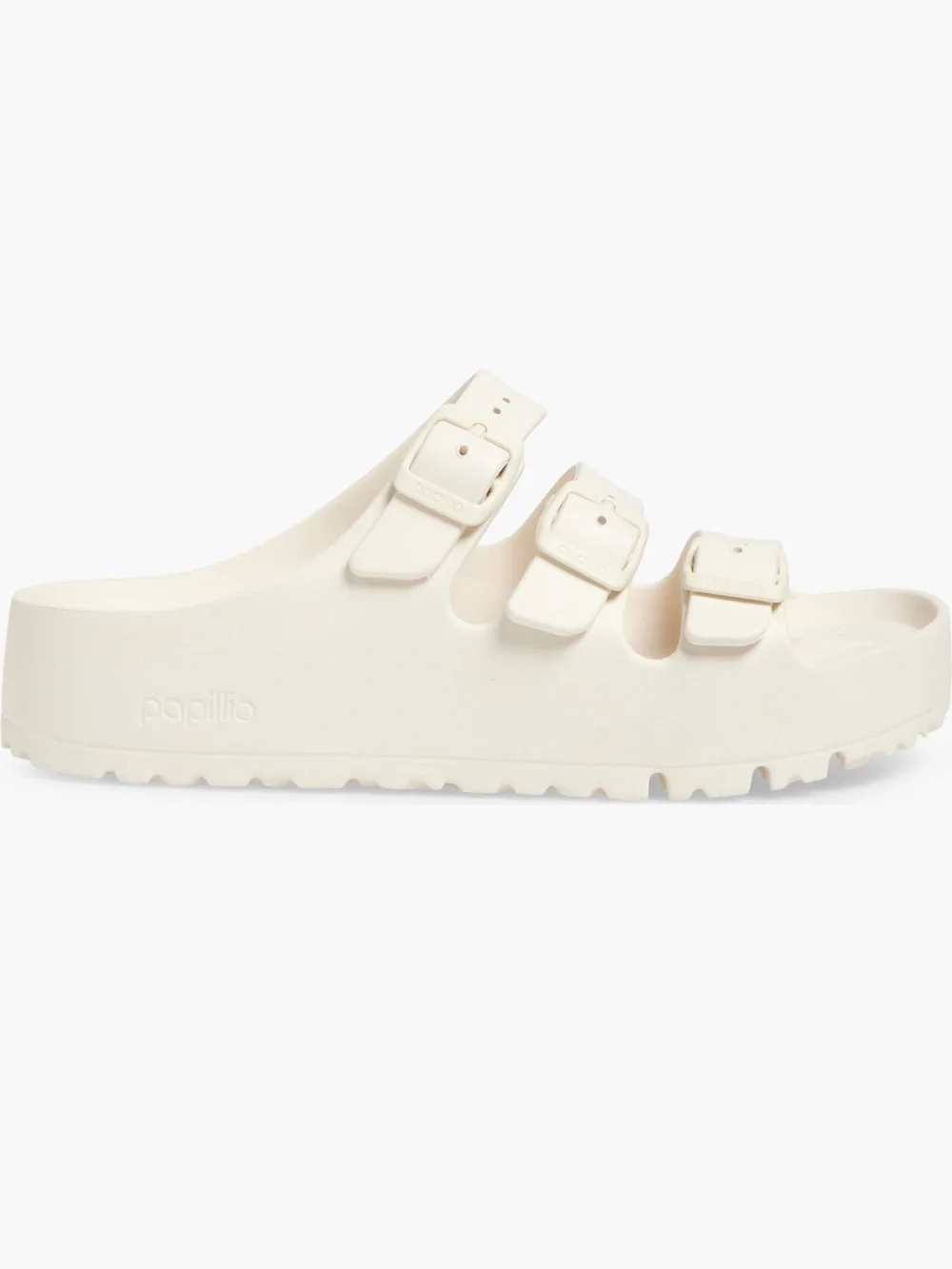 New in box Birkenstock Papillio Triple Strap Platform Sandal in Cream 41/10-10.5